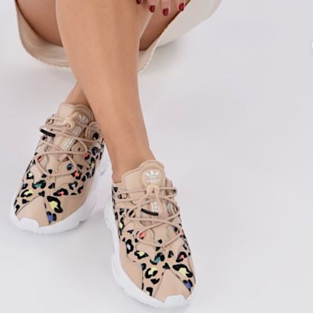 Nwt Adidas Women Ozweego Plus Leopard Sneakers-8.5 - Picture 7 of 9